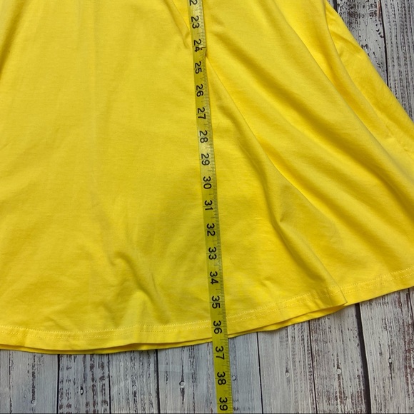 MSBasic Cross Wrap A-Line Yellow Dress. Size M. Like New Condition. - Picture 10 of 12